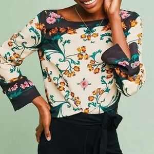 Maeve Florence Floral Silk Blouse